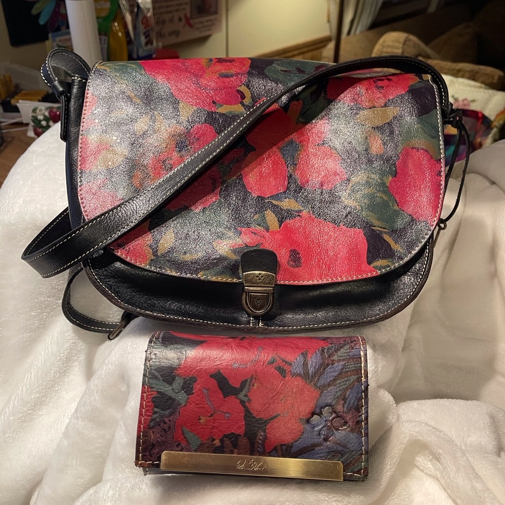 PATRICIA NASH Braidi Italian Leather Midsummer Large Bag walletHeritage set - Picture 1 of 16